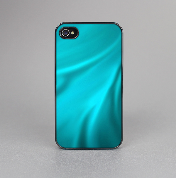 The Turquoise Blue Highlighted Fabric Skin-Sert for the Apple iPhone 4-4s Skin-Sert Case