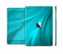 The Turquoise Blue Highlighted Fabric Skin Set for the Apple iPad Mini 4