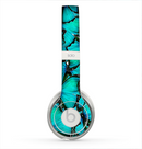The Turquoise Butterfly Bundle Skin for the Beats by Dre Solo 2 Headphones