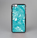The Turquoise Fancy White Floral Design Skin-Sert for the Apple iPhone 6 Skin-Sert Case