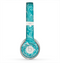 The Turquoise Fancy White Floral Design Skin for the Beats by Dre Solo 2 Headphones