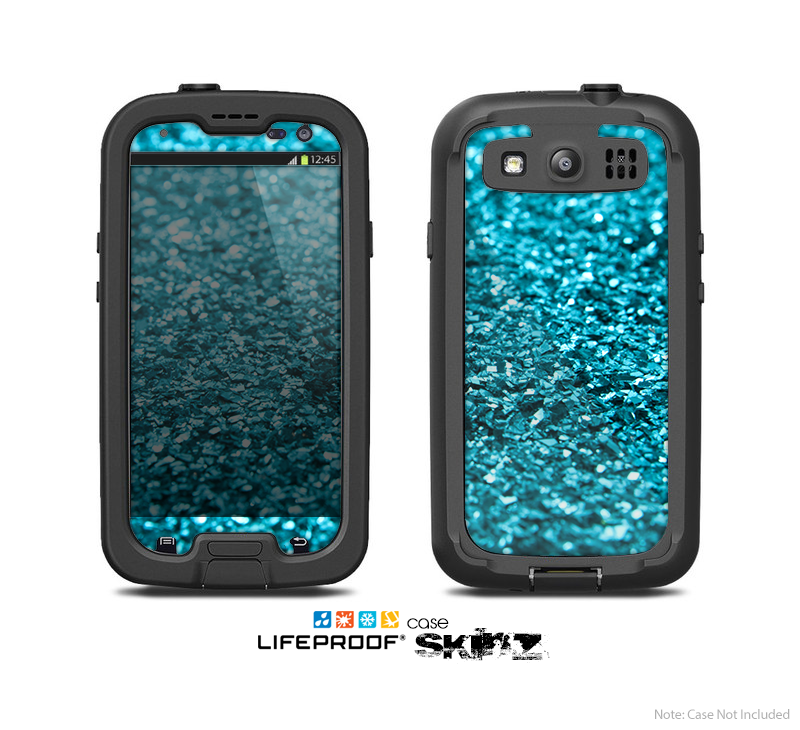 The Turquoise Glimmer Skin For The Samsung Galaxy S3 LifeProof Case