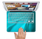 The Turquoise Highlighted Swirl Skin Set for the Apple MacBook Pro 15" with Retina Display