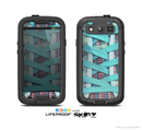 The Turquoise Laced Shoe Skin For The Samsung Galaxy S3 LifeProof Case