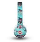 The Turquoise Laced Shoe Skin for the Beats by Dre Mixr Headphones