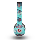 The Turquoise Laced Shoe Skin for the Beats by Dre Original Solo-Solo HD Headphones