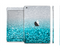 The Turquoise & Silver Glimmer Fade Full Body Skin Set for the Apple iPad Mini 2