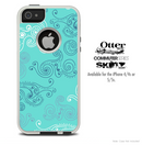 The Blue Swirled Abstract Design Design Skin For The iPhone 4-4s or 5-5s Otterbox Commuter Case