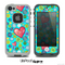 The Turquoise Vintage Vector Heart Buttons Skin for the iPhone 4 or 5 LifeProof Case