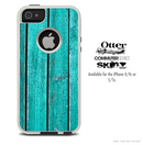 The Turquoise Wood Planks Skin For The iPhone 4-4s or 5-5s Otterbox Commuter Case