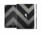The Two-Toned Dark Black Wide Chevron Pattern Skin Set for the Apple iPad Mini 4