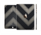 The Two-Toned Dark Black Wide Chevron Pattern Full Body Skin Set for the Apple iPad Mini 3