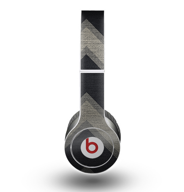 The Two-Toned Dark Black Wide Chevron Pattern Skin for the Beats by Dre Original Solo-Solo HD Headphones
