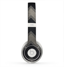 The Two-Toned Dark Black Wide Chevron Pattern Skin for the Beats by Dre Solo 2 Headphones