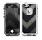 The Two-Toned Dark Black Wide Chevron Pattern Skin for the iPhone 5-5s fre LifeProof Case