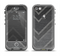 The Two-Toned Dark Black Wide Chevron Pattern V3 Apple iPhone 5c LifeProof Nuud Case Skin Set