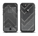 The Two-Toned Dark Black Wide Chevron Pattern V3 Apple iPhone 6/6s LifeProof Fre Case Skin Set