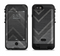 The Two-Toned Dark Black Wide Chevron Pattern V3 Apple iPhone 6/6s LifeProof Fre POWER Case Skin Set