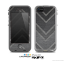 The Two-Toned Dark Black Wide Chevron Pattern V3 Skin for the Apple iPhone 5c LifeProof Case