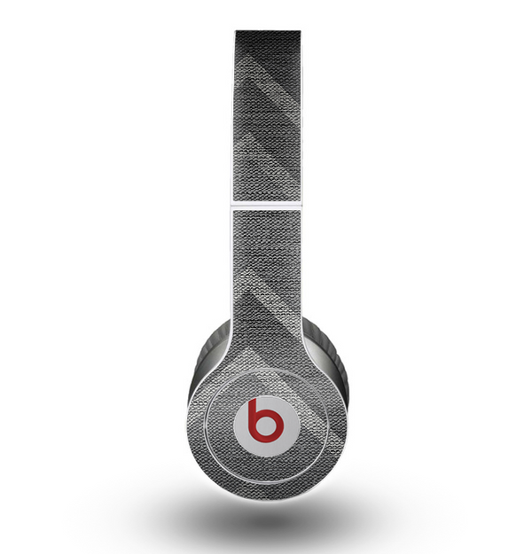 The Two-Toned Dark Black Wide Chevron Pattern V3 Skin for the Beats by Dre Original Solo-Solo HD Headphones
