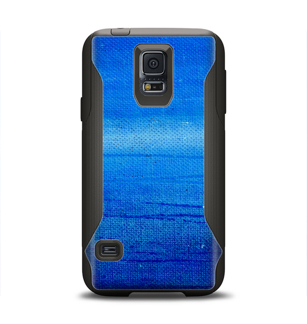 The Unbalanced Blue Textile Surface Samsung Galaxy S5 Otterbox Commuter Case Skin Set