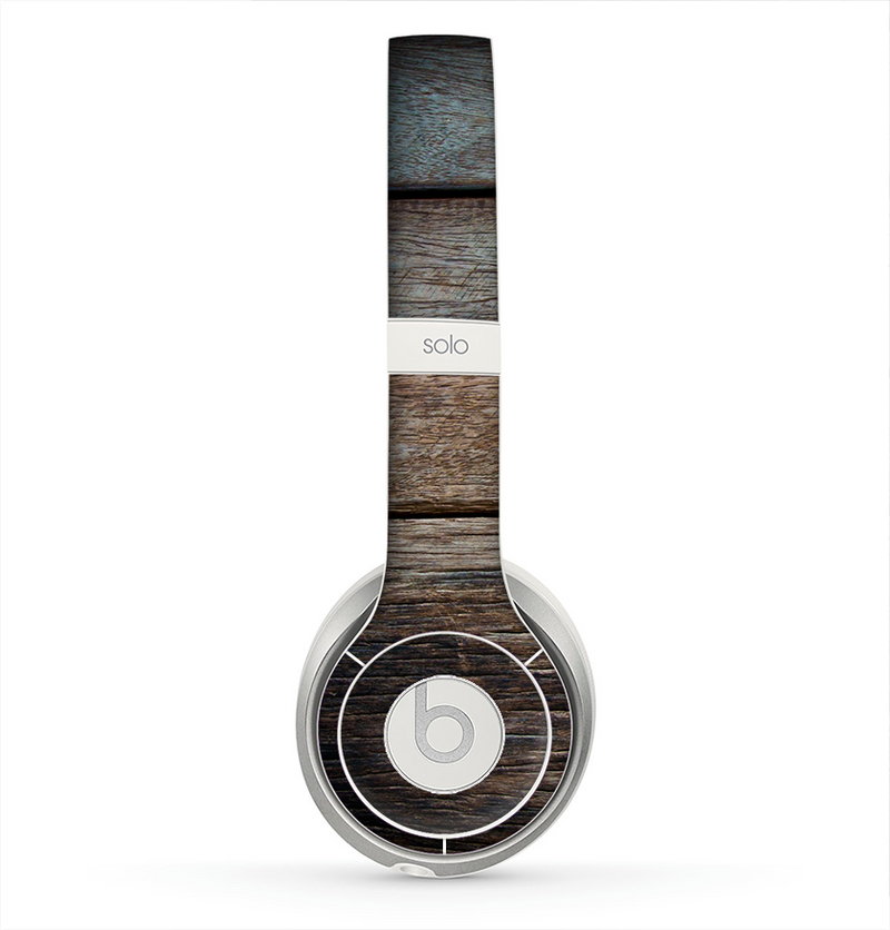 The Uneven Dark Wooden Planks Skin for the Beats by Dre Solo 2 Headphones