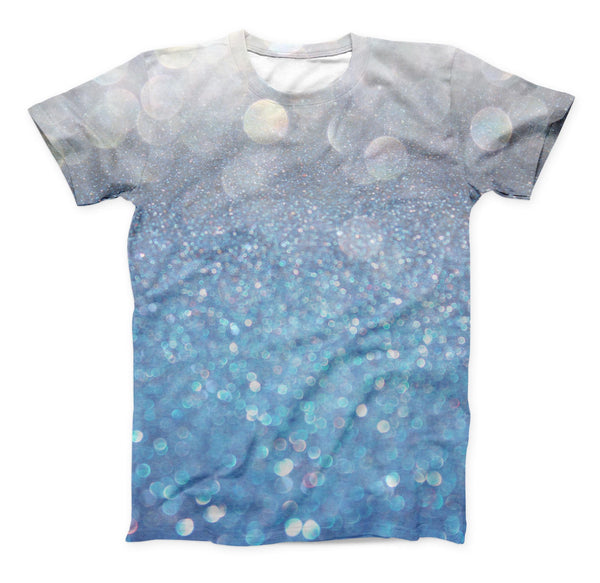 The Unfocused Blue Orbs of Light ink-Fuzed Unisex All Over Full-Printed Fitted Tee Shirt