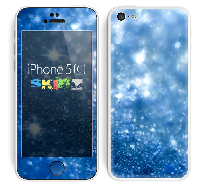 The Unfocused Blue Sparkle Skin for the Apple iPhone 5c