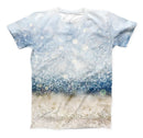 The Unfocused Blue and Gold Sparkles ink-Fuzed Unisex All Over Full-Printed Fitted Tee Shirt