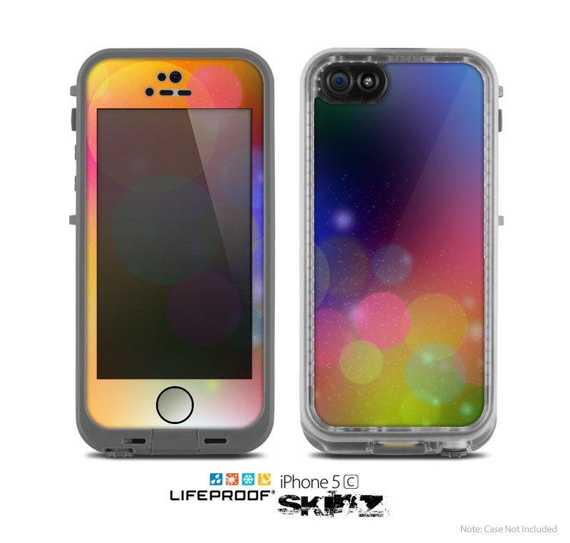 The Unfocused Color Rainbow Bubbles Skin for the Apple iPhone 5c LifeProof Case