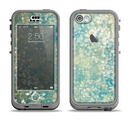 The Unfocused Green & White Drop Surface Apple iPhone 5c LifeProof Nuud Case Skin Set