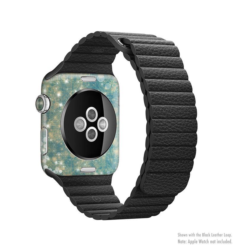 The Unfocused Green & White Drop Surface Full-Body Skin Kit for the Apple Watch