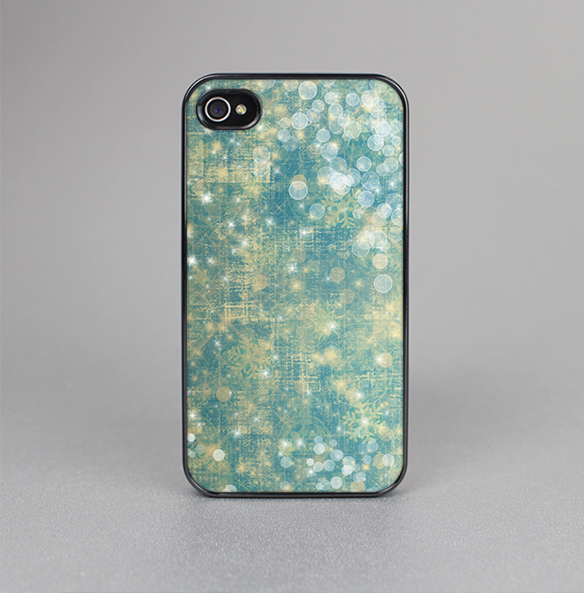 The Unfocused Green & White Drop Surface Skin-Sert for the Apple iPhone 4-4s Skin-Sert Case