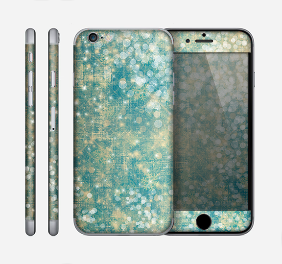 The Unfocused Green & White Drop Surface Skin for the Apple iPhone 6