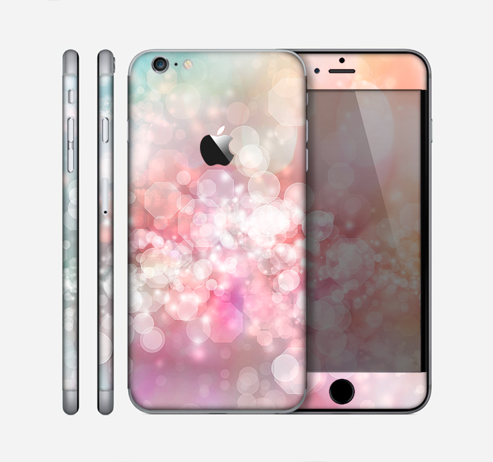 The Unfocused Pink Abstract Lights Skin for the Apple iPhone 6 Plus