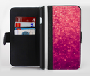 The Unfocused Pink Glimmer Ink-Fuzed Leather Folding Wallet Credit-Card Case for the Apple iPhone 6/6s, 6/6s Plus, 5/5s and 5c