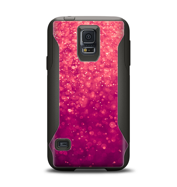 The Unfocused Pink Glimmer Samsung Galaxy S5 Otterbox Commuter Case Skin Set