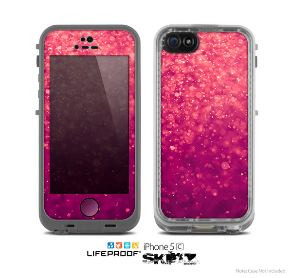 The Unfocused Pink Glimmer Skin for the Apple iPhone 5c LifeProof Case