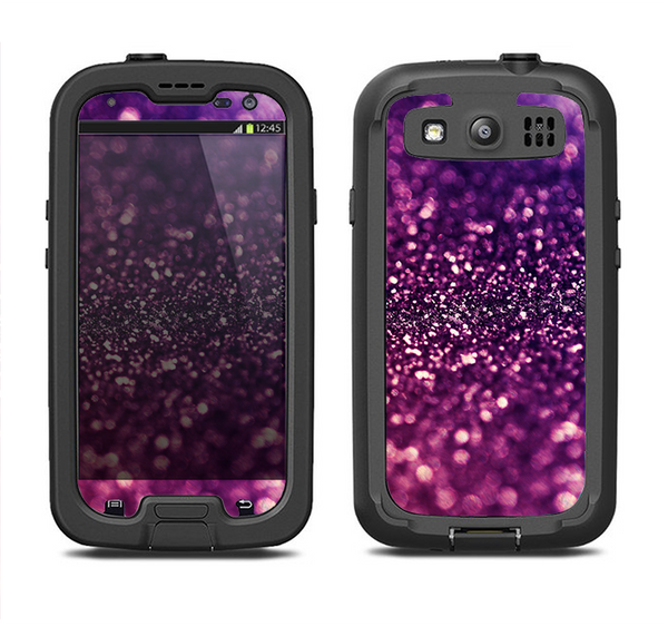 The Unfocused Purple & Pink Glimmer Samsung Galaxy S3 LifeProof Fre Case Skin Set