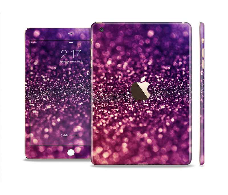 The Unfocused Purple & Pink Glimmer Full Body Skin Set for the Apple iPad Mini 3
