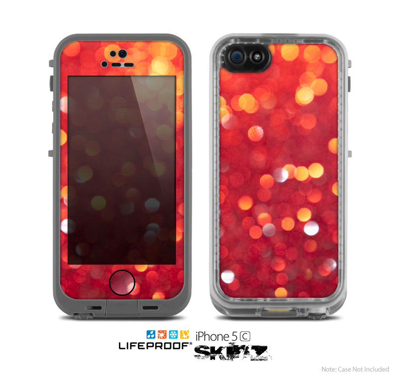 The Unfocused Red Showers Skin for the Apple iPhone 5c LifeProof Case