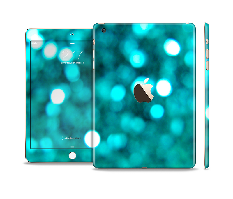 The Unfocused Subtle Blue Sparkle Full Body Skin Set for the Apple iPad Mini 3