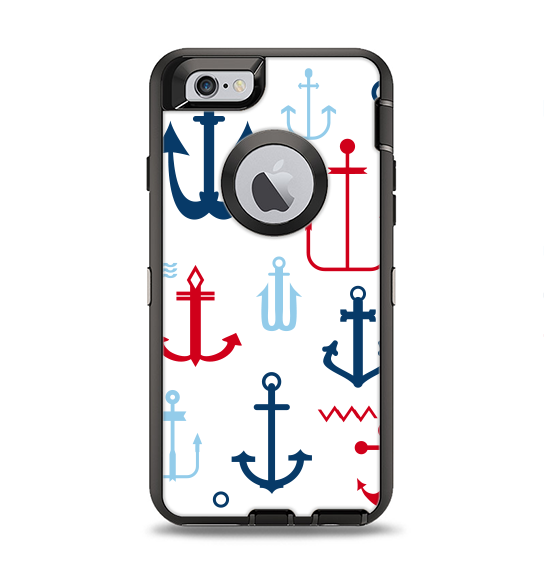 The Various Anchor Colored Icons Apple iPhone 6 Otterbox Defender Case Skin Set