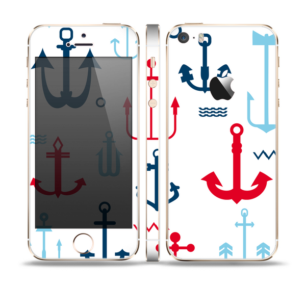The Various Anchor Colored Icons Skin Set for the Apple iPhone 5s