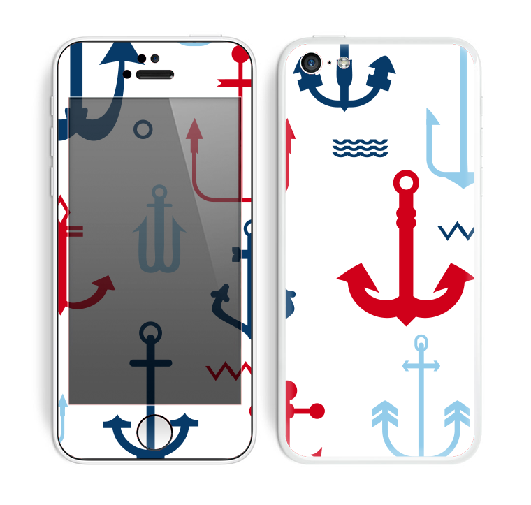 The Various Anchor Colored Icons Skin for the Apple iPhone 5c