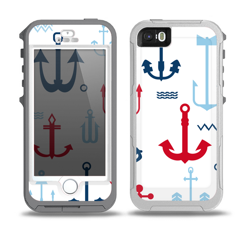The Various Anchor Colored Icons Skin for the iPhone 5-5s OtterBox Preserver WaterProof Case