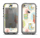 The Various Cartoon Owls Pattern Apple iPhone 5c LifeProof Nuud Case Skin Set
