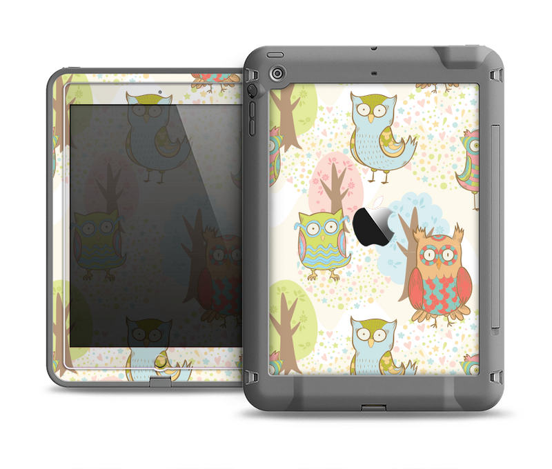 The Various Cartoon Owls Pattern Apple iPad Mini LifeProof Fre Case Skin Set
