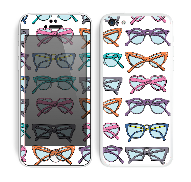 The Various Colorful Vector Glasses Skin for the Apple iPhone 5c