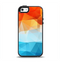 The Vector Abstract Shaped Blue-Orange Overlay Apple iPhone 5-5s Otterbox Symmetry Case Skin Set